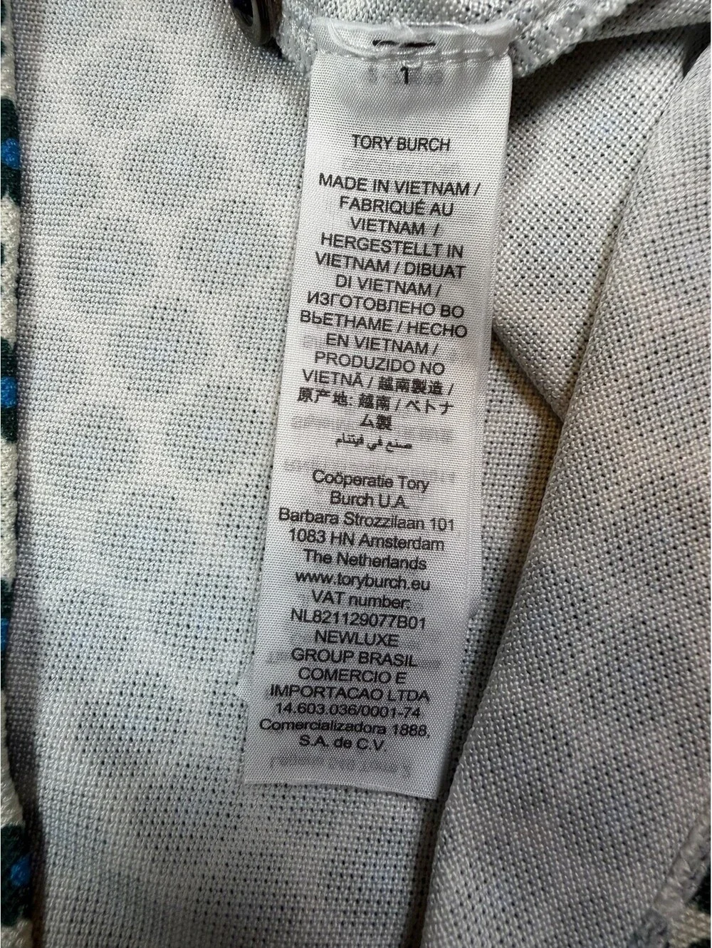 Tory Burch Printed Tech Pique Polo Womens S Coolmax Floral Golf Tennis Shirt